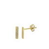 Jewelry Bamiyan | Gold Bar Stud Earrings With Cubic Zirconia