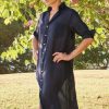 Clothing Frank u0026 Eileen | Frank & Eileen, Rory Woven Long Dress- Black Organic Voile