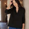 Clothing Frank u0026 Eileen | Frank & Eileen, Patrick Popover Henley- Triple Fleece, Black