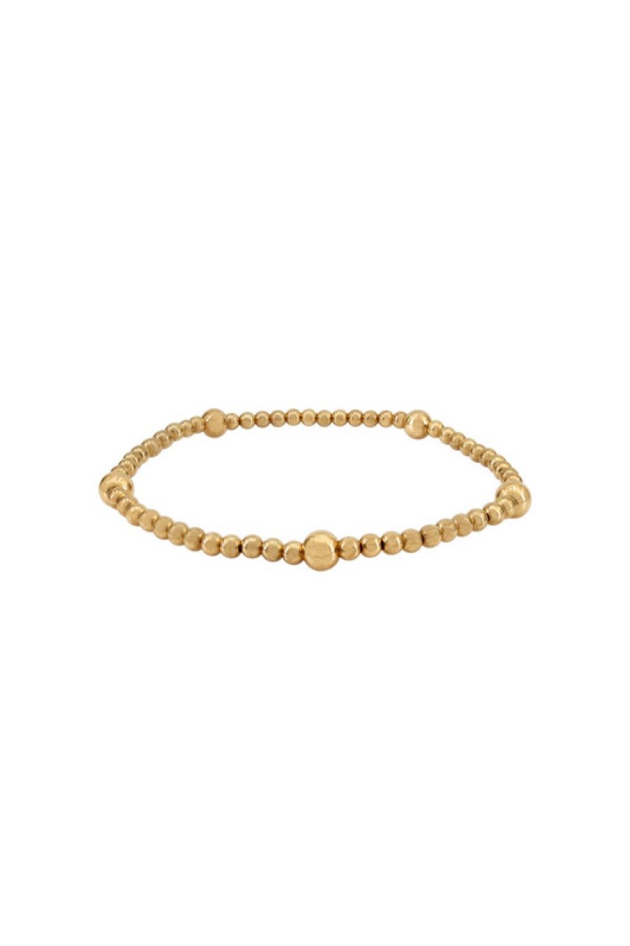 Jewelry Bamiyan | Gold 3 & 5Mm Ball Beaded Bracelet