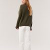Clothing Snapdragon Designs | Cashmere T-Neck Sweater- Army