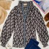 Clothing Rungolee | Rungolee, Aspen Blouse- Midnight Jaipur Floral