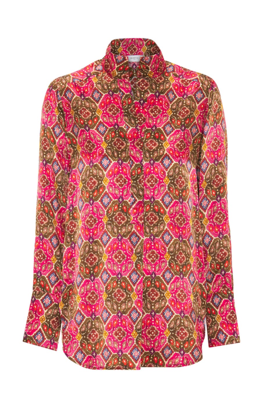 Clothing Mirto | Mirto, Silk Satin Printed Shirt