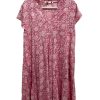 Clothing Dolma | Dolma, V-Neck Short Dress- Dust Rose